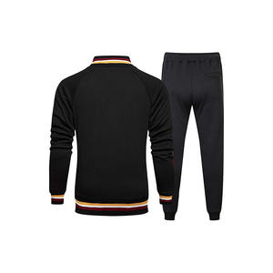 Conjunto de Dos Piezas con Bloques de Color y Logotipo Personalizado del Fabricante, Chándales Casuales de Alta Calidad con Cierre y Mangas Largas para Hombre - Product Image 3