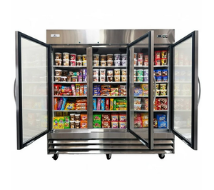 Congelador Comercial de 80” con Certificación NSF y 3 Puertas de Vidrio, Disponible en Stock |   Acero Inoxidable –8 ° De F a 0 ° F |   R290 |   Certificado por ETL y NSF - Product Image 1
