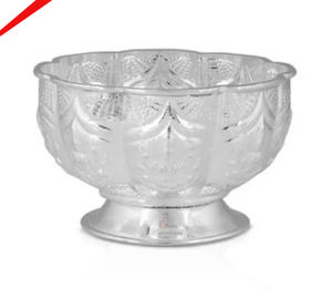 Forme ronde finie dorée de qualité supérieure avec bol à chocolat sur pied - Product Image 2