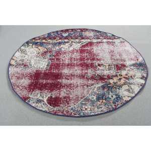 Tapis de 3,5 x 3,5 pieds, tapis turc vintage, tapis abstrait rouge - Product Image 3