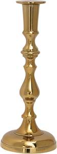 <b>Candle</b> Holder Metal Embossed Aluminum <b>Taper</b> Holder Gold for Diwali Items with Base of Bowl Diwali Gift Items - Product Image 4