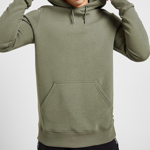 Pull à capuche uni à séchage rapide à manches longues en coton polaire pour hommes - Product Image 4