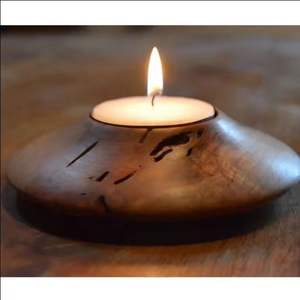 T-Light Holder Rustic Home Decor Bougeoir en bois naturel Parfait pour une ambiance chaleureuse Design écologique - Product Image 4