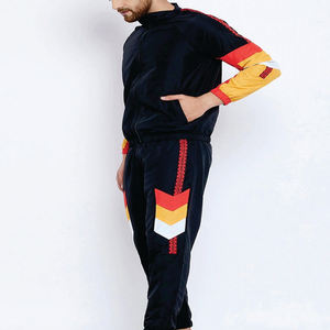 Ensemble de veste à capuche en deux pièces sur mesure, couleur contrastée, fermeture éclair, polyester, streetwear, coupe-vent, respirant, léger - Product Image 3