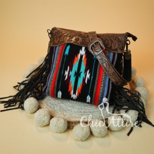 กระเป๋าถือสำหรับผู้หญิงแอซเท็กทรงอานม้าหลายสีกระเป๋ามีสไตล์สไตล์สไตล์โบฮีเมียนดีไซน์ใหม่ - Product Image 1