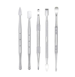 ที่ดันหนังที่เล็บสแตนเลสแบบมืออาชีพที่ทำความสะอาดสองด้านน้ำหนักเบาทนทานสำหรับร้านเสริมสวยใช้ซ้ำได้สูง - Product Image 1