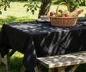 Mantel de Lona Negra Resistente al Agua y a las Manchas, 160*160cm, Cubierta de Mesa Tipo Pato para Restaurante, Hostelería, Uso Interior y Exterior - Product Image 6