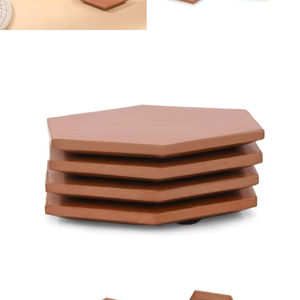 แผ่นรองแก้วชาทรงสี่เหลี่ยมจากดินเหนียว กำลังเป็นที่นิยม ราคาขายส่ง คุณภาพสูง ของใช้ในบ้าน ภาชนะใส่อาหาร แผ่นรองแก้วเครื่องดื่ม - Product Image 1