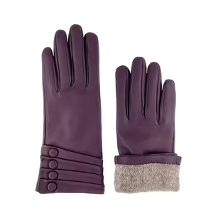 Gants d'hiver en cuir vintage de haute qualité pour femmes, écologiques, légers, super chauds, pour les voyages en plein air, mode et sécurité - Product Image 1