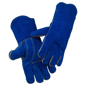 Gants de soudage TIG en cuir de vache brun léger, flexibles et résistants à la chaleur, pour applications délicates à l'arc à l'argon - Product Image 4
