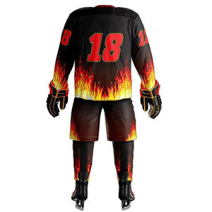 Maillots de hockey personnalisés 2025 en gros, conception OEM, uniforme de hockey sur glace imprimé par transfert thermique pour hommes, nom d'équipe personnalisé, haute qualité - Product Image 6