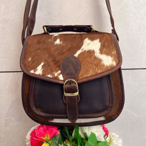 Cuir véritable fourrure de vachette sac à main élégant Western cheveux sur cacher cuir femmes épaule sac à main bandoulière sac à main - Product Image 1