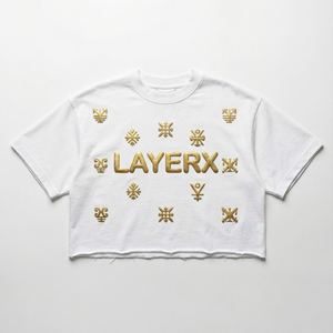 <b>Men</b> Heavyweight 100% Cotton Boxy Fit <b>Crop</b> <b>Top</b> Custom Y2K 3D for Raw Hem Distressed Streetwear Eco-Friendly High GSM - Product Image 1