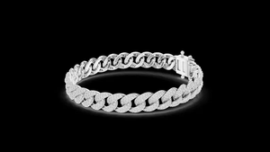 Pulsera Cubana con Diamantes de Imitación VVS, Plata 925, Cadena de Muñeca de Lujo Estilo Hip Hop - Product Image 6