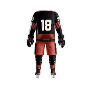 100% Polyester équipe respirant maillot et short 2 pièces ensemble pour hommes Sublimation Hockey sur glace uniforme à vendre - Product Image 5