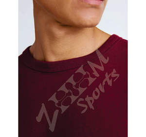 Camiseta de cuello redondo de algodón 100% para hombre, Camiseta lisa de alta calidad - Product Image 3