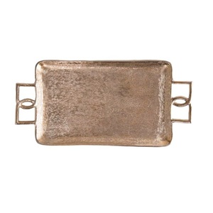 ถาดเสริฟโลหะ รูปทรงสี่เหลี่ยม แฮนด์เมด ดีไซน์เนอร์ จานเสริฟ ตอกไม้ออกแบบ ขายส่งถาดเสริฟโลหะ - Product Image 5