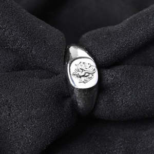 NOVAMART Fine Boho Men's Geometric Oval Cut 925 Sterling <b>Silver</b> <b>Statement</b> <b>Ring</b>-Fine Jewelry Wholesale Export - Product Image 2