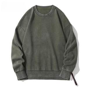 Sudaderas de Cuello Redondo para Hombre, OEM 430G, Diseño Personalizado, Algodón, Unisex, con Logotipo Personalizado, Bordado, Talla Grande, Lisas, Lavadas - Product Image 2