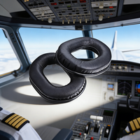 Coussinets d'oreille de rechange pour casque d'aviation, demi-coussinets en gel et mousse pour écouteurs