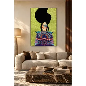 Fida Woman with Eye Patch and Ethnic Pattern Cape <b>Canvas</b> Print - Product Image 5