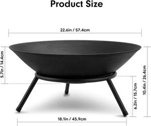 Lightweight Foldable Portable Modern Stainless Steel Freestanding <b>Fire</b> <b>Pit</b> Bowl Outdoor Garden Patio <b>Camping</b> BBQ Bonfire Bulk - Product Image 2