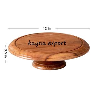 Support à gâteau en métal moderne et élégant avec dessus en bois dernière conception pour les fêtes de mariage pas cher prix nouvelle fonctionnalité - Product Image 4