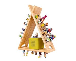 <span class=keywords><strong>Étagère</strong></span> à Tonies en bois magnétique moderne à trois niveaux avec support mural/sur pied sécurisé pour filles et garçons - Product Image 1