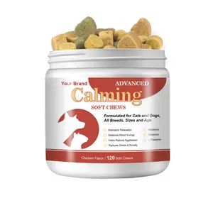 OEM/ODM Custom Pet Supplement Calming Chews Anxiety And Calming Supplement Relief Stress For Dogs
