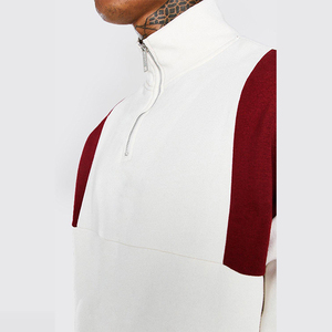 Chándal de invierno personalizado con media cremallera para hombre, alta calidad, peso pesado, 100% algodón, estampado de moda, diseño de Panel de logotipo, nuevo, venta al por mayor - Product Image 5