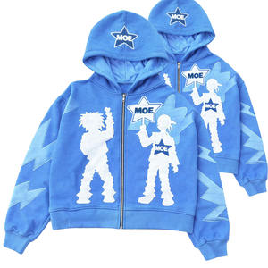 Sudaderas Personalizadas al por Mayor para Hombre, 100% Algodón, Felpa Francesa, Sudadera con Bolsillos, Bordado de Parches, Sudadera con Cierre, Proveedor en EE. UU. - Product Image 4