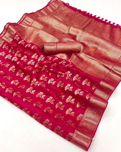 Nuevo diseñador indio más tendencia tradicional alta demanda suave y elegante estilo Banarasi ropa de boda Saree - Product Image 5