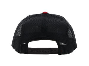 Casquette de camionneur 2 tons de couleur rouge et noire avec logo personnalisé Protection du visage de haute qualité Casquette de sport Hiphop Casquette de camionneur souple - Product Image 4
