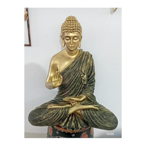 Thai Buddhism Deity Vintage Blessing Shakyamuni Buddha Statue 22 inch Sculpture Tibet Sakyamuni Buddha