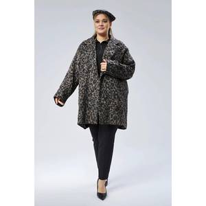 Una scelta elegante e calda-cappotto in Cashmere a fantasia leopardata Plus Size - Product Image 6