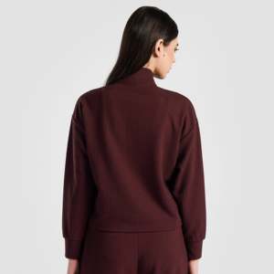 Prime <b>Women's</b> <b>Half</b> <b>Zip</b> Upper Burgundy <b>Sweater</b> Regular Fit - Product Image 3