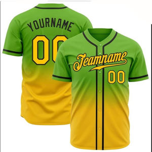 Maillots de baseball personnalisés, design personnalisé, impression par transfert thermique, respirant, 100% polyester, unisexe, col en V, 220g, vêtements de sport - Product Image 6