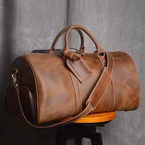 Full Grain Genuine <b>Leather</b> Travel <b>Bag</b> Large Capacity <b>Men</b> Travel Duffel <b>Weekender</b> <b>Bag</b> <b>Leather</b> Travel <b>Bags</b> - Product Image 1