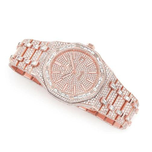Haute Qualité Personnalisé Glacé Moissanite Diamant Montre pour Hommes VVS Diamant Montre Cadeau Or Blanc En Acier Inoxydable Bande Nouveau - Product Image 6
