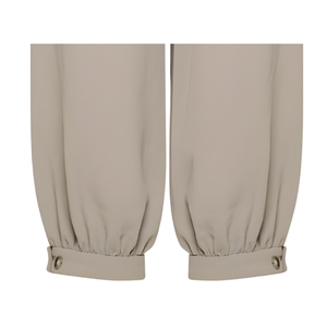 กางเกงขายาวทรงตรงผ้าแคนวาสเอวกลางสำหรับผู้หญิง ระบายอากาศได้ดี เหมาะสำหรับใส่ทำงานในออฟฟิศหรือลำลอง - Product Image 3