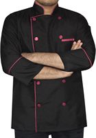 Uniformes classiques populaires de cuisine de restaurant d'hôtel d'uniformes de chef dans des ensembles chauds blancs noirs