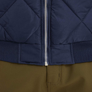 Blouson d'aviateur d'hiver en satin pour hommes Blousons de baseball à fermeture éclair contrastée pour motocyclistes et motards Veste cargo pour hommes - Product Image 3