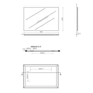 Miroir simple réversible sans cadre 60x90 - Product Image 5