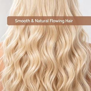 Perruque 100% cheveux humains, longue et ondulée, blonde, aspect naturel et doux pour un usage quotidien - Product Image 4