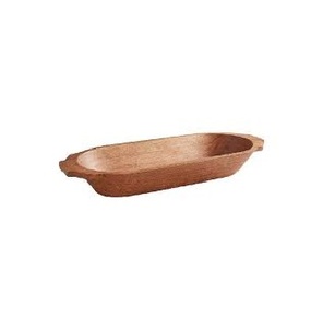 Cuenco de Madera de Paulownia Rústico Tallado a Mano, Bandeja Ovalada Larga Decorativa para Centro de Mesa de Estilo Rústico y Decoración del Hogar - Product Image 1