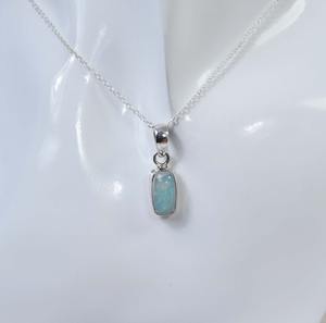 Joyería colgante clásica para mujer, joyería de estilo bohemio de Plata de Ley 925, piedra preciosa de ópalo, colgante hecho a mano, regalo para esposa - Product Image 1