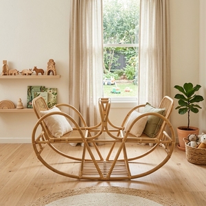 Silla Infantil de Ratán, Estilo Tradicional, Retro, Minimalista y Divertida, para Sala de Juegos, Asiento para Niños, para Cuarto Infantil - Product Image 3