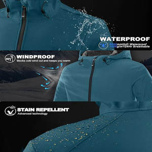 Fabricante de ropa personalizada otoño transpirable impermeable al aire libre chaqueta Softshell para hombres - Product Image 3