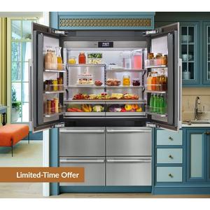 Refrigerador Empotrado de Puerta Francesa de 48 Pulgadas Preensamblado, Acero Inoxidable, Diseño Compacto, Sin Escarcha, Solar, Portátil para Hoteles - Product Image 2