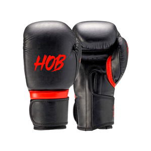 Gants de boxe en cuir avec logo personnalisé Gants d'entraînement professionnels lourds avec fermeture à crochet et boucle - Product Image 1